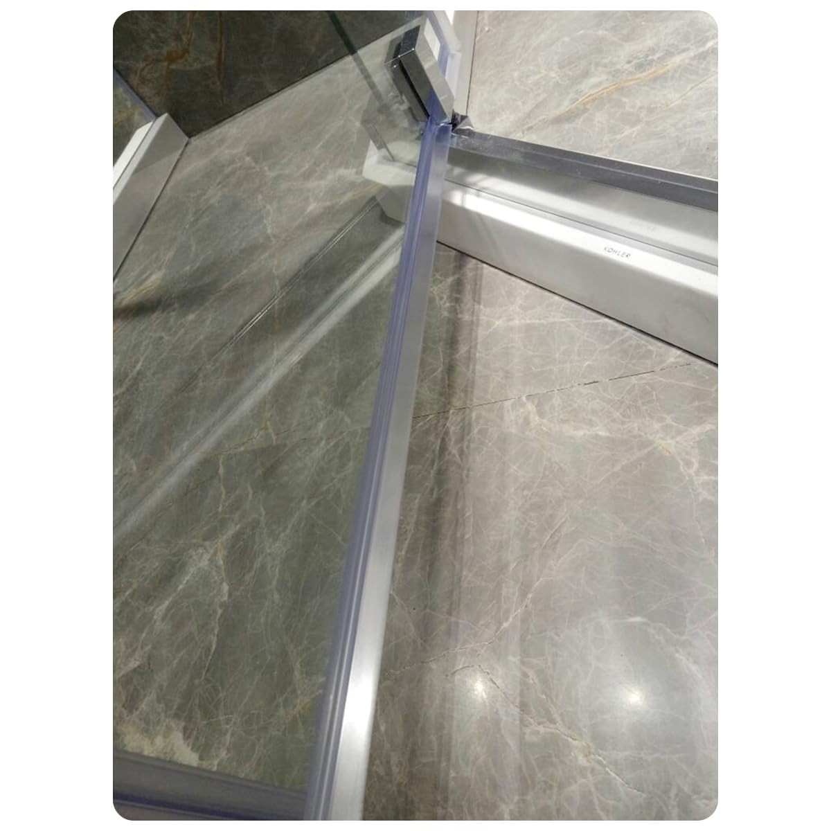 Cozylkx Frameless Glass Shower Door Sweep for 3/8″ Glass, 3/8 Inch, Clear