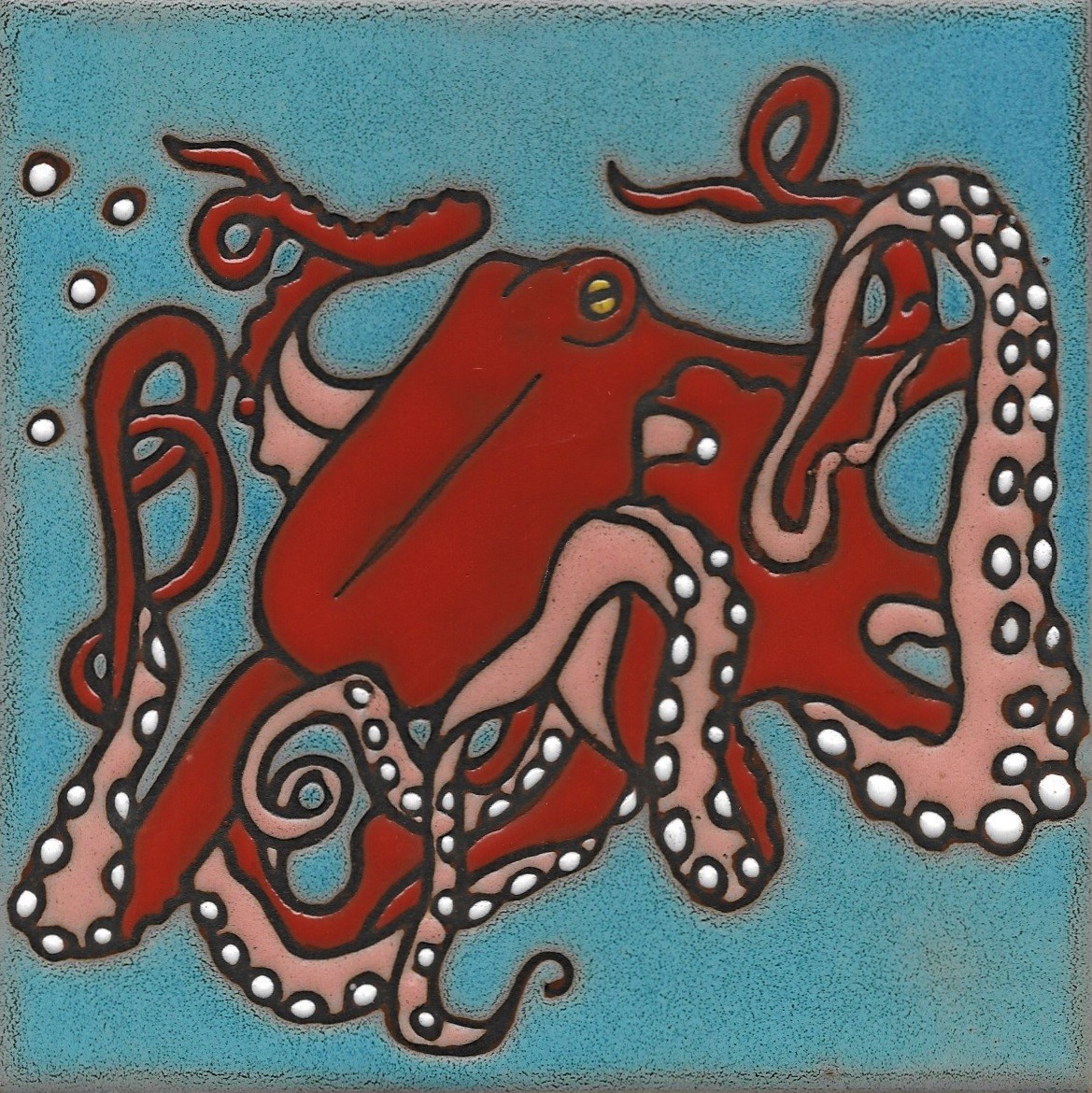 Ceramic Tile Octopus Sea Life wall decor hot plate installation backsplash art