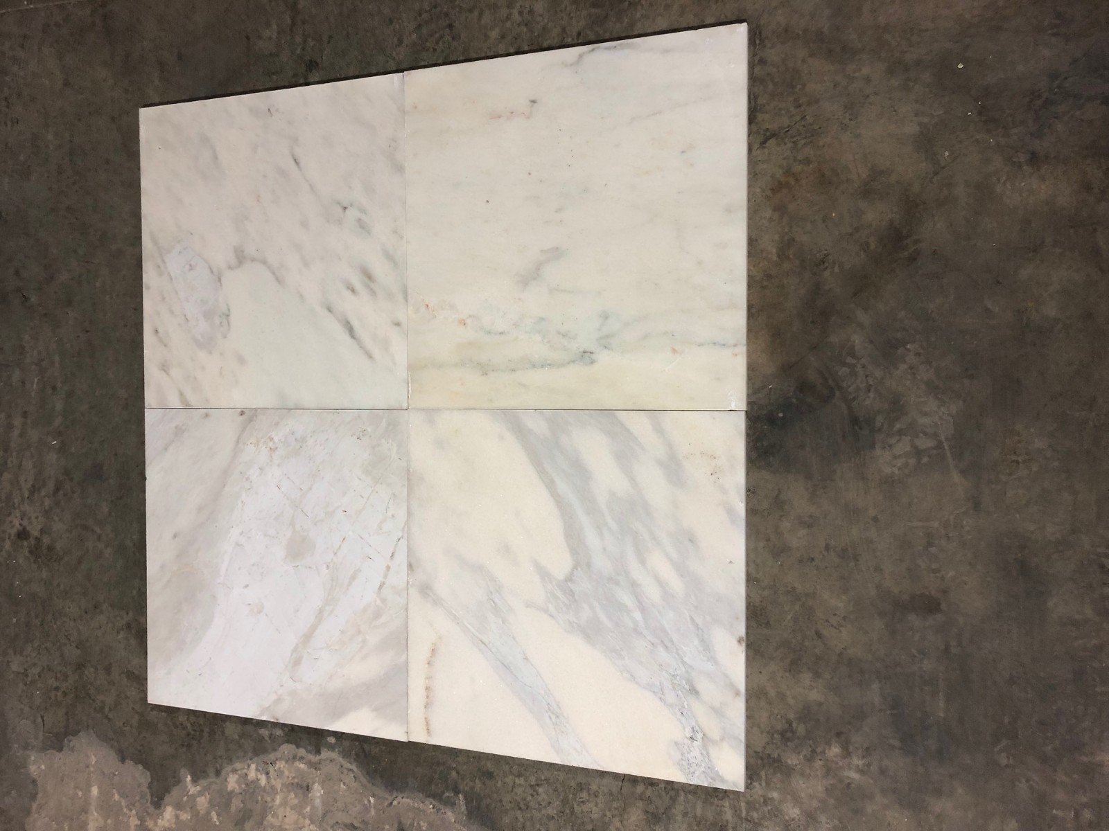 Karacasu Filled White Marble 24×24 Floor Tile 3/4″ Thick 200 sqft. T-44