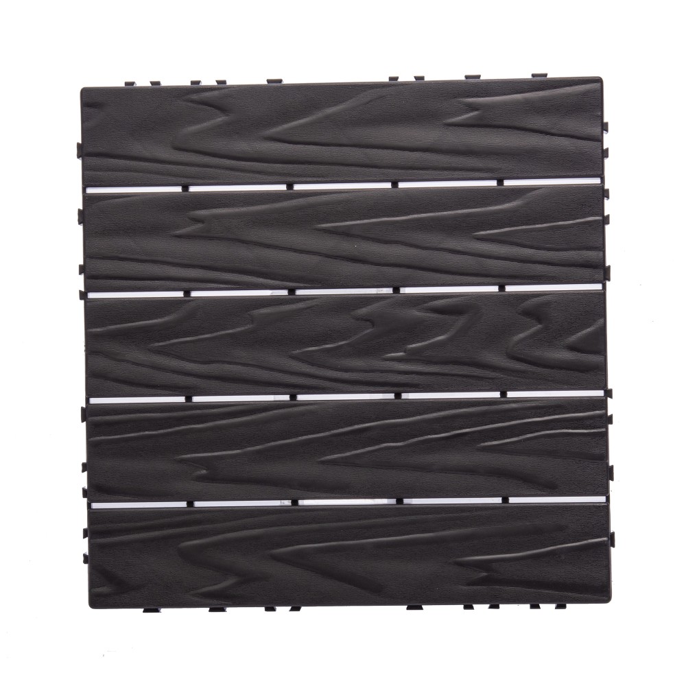 68-Pack 11.42″x11.42″ Plastic Interlocking Deck Tiles – 61.60 Sq.Ft Outdoor