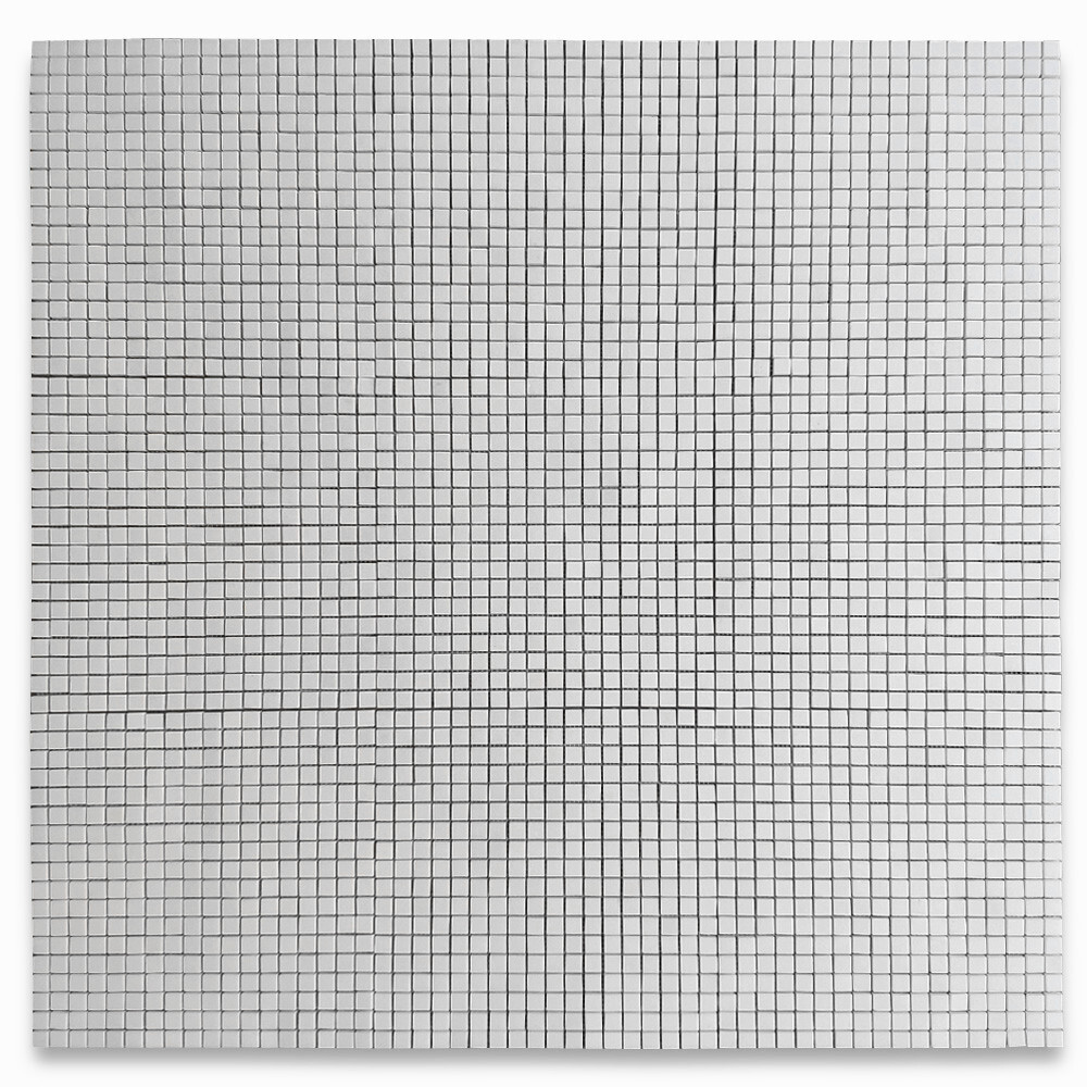 T22XH Thassos White Marble Square Grid Mosaic Tile 5/8×5/8 Honed