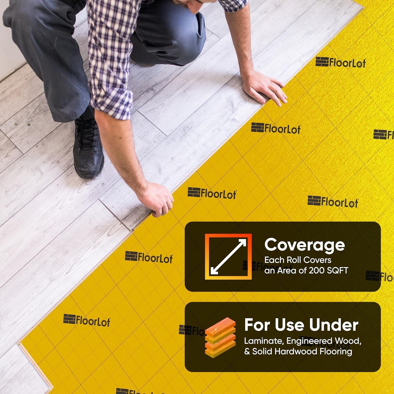 Superior 3mm GoldMax Underlayment – Easy Install & Noise Reduction – 200 sqft