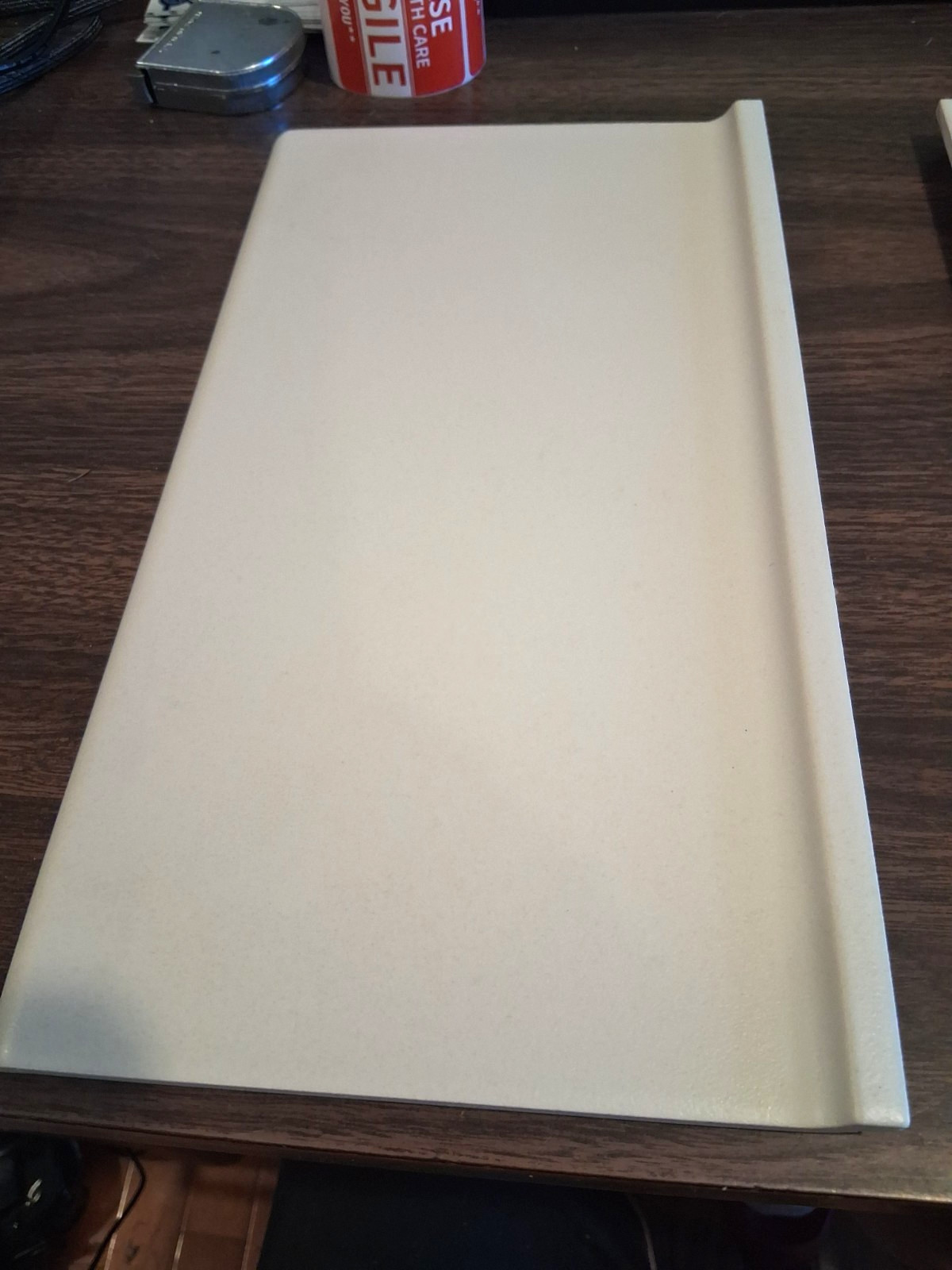 (TWO) 12″ x 6.5″ CREAM PORCELAIN RECTANGULAR FLOOR TILE .25″ THICK MADE IN ITALY