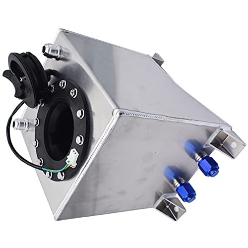 2.5 Gallon 9.5L Fuel Cell Tank Aluminum Polished Racing Street Drift Strip 1