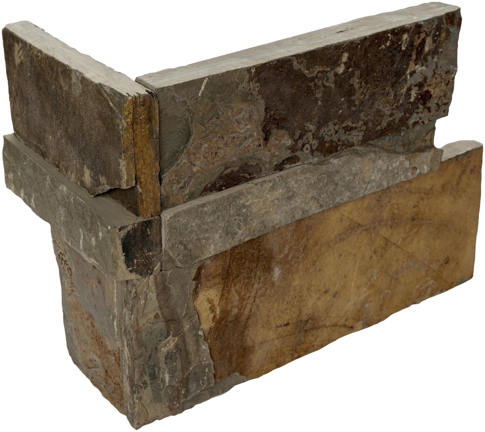Ackland AKPLPS9X18FCR-CA 9 in. x 18 in. Splitface Slate Stacked – Sierra Gold
