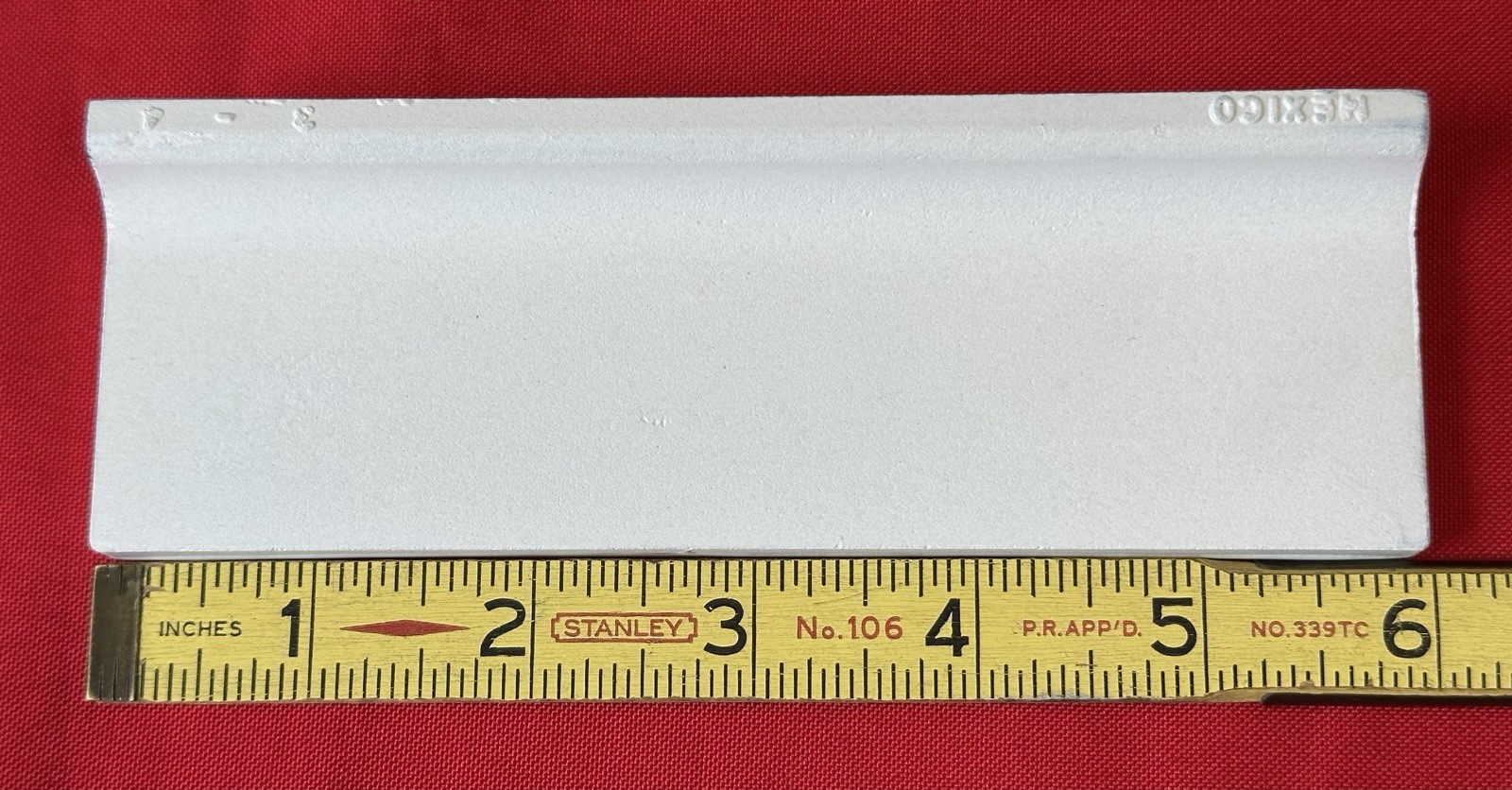 Kohler #101 White: 2″ x 6″ Ceramic Tile, Mud Cap Bullnose Radius Trim Edge, NEW