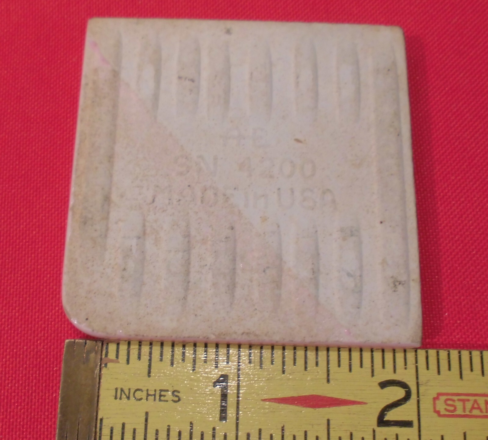 1 pc. Coral Pink: 2″ X 2″ X 5/16″ Glossy Ceramic Surface Bullnose Corner Tile