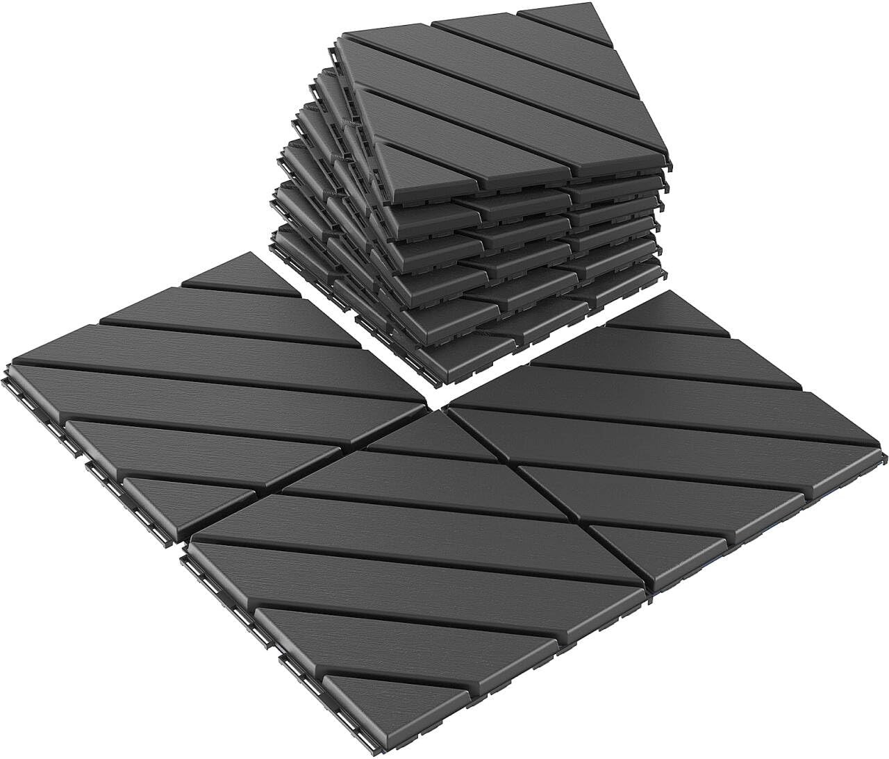 36 Pack Interlocking Deck Tiles, 12″X12″ Patio Pavers, Heavy Duty Plastic Outdoo