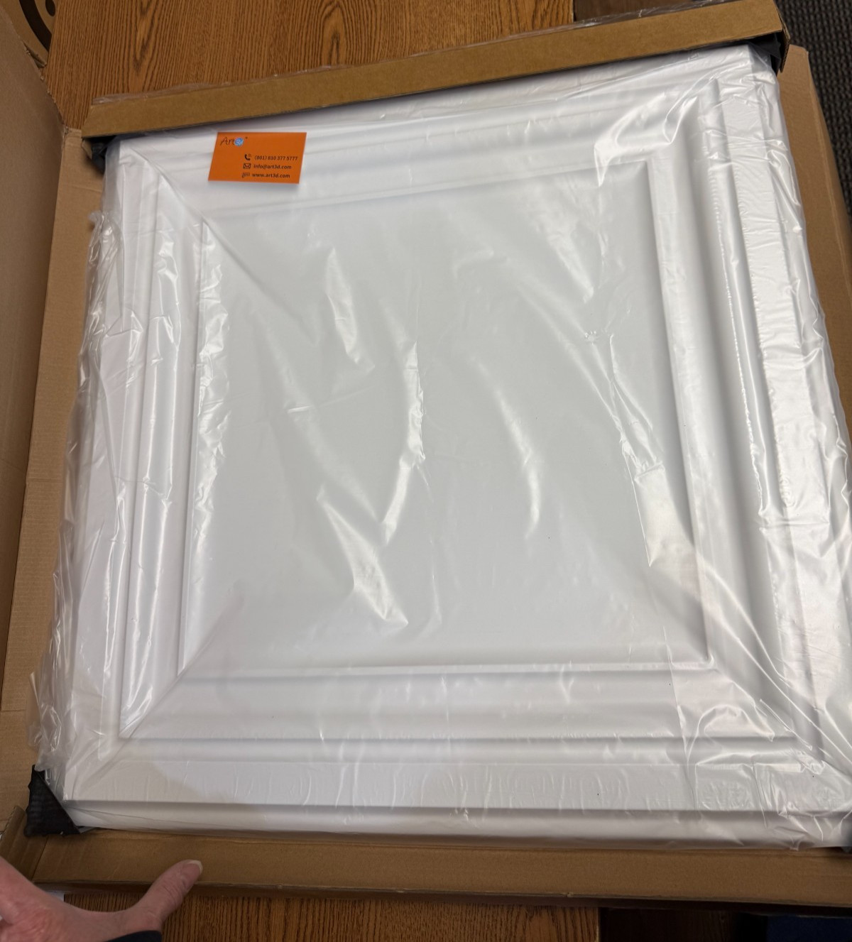 PVC Ceiling Tiles, 2’x2′ Plastic Sheet in White 12-Pack Glue Down