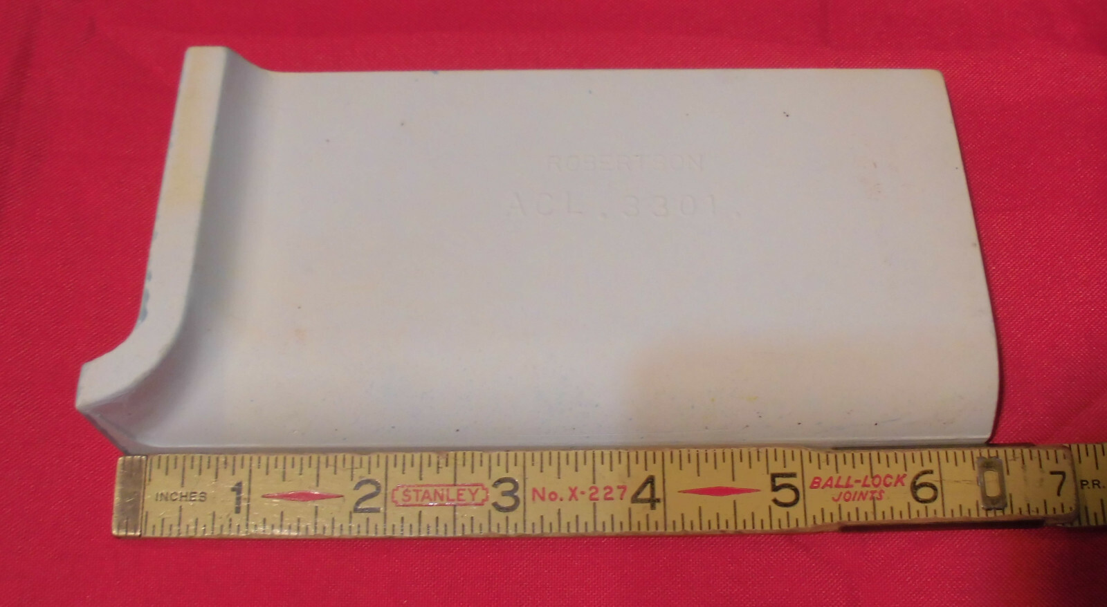 1 pc. Windsor Blue stack-on-top base/cove Ceramic Tile; Robertson; 3″ X 6-1/2″ R