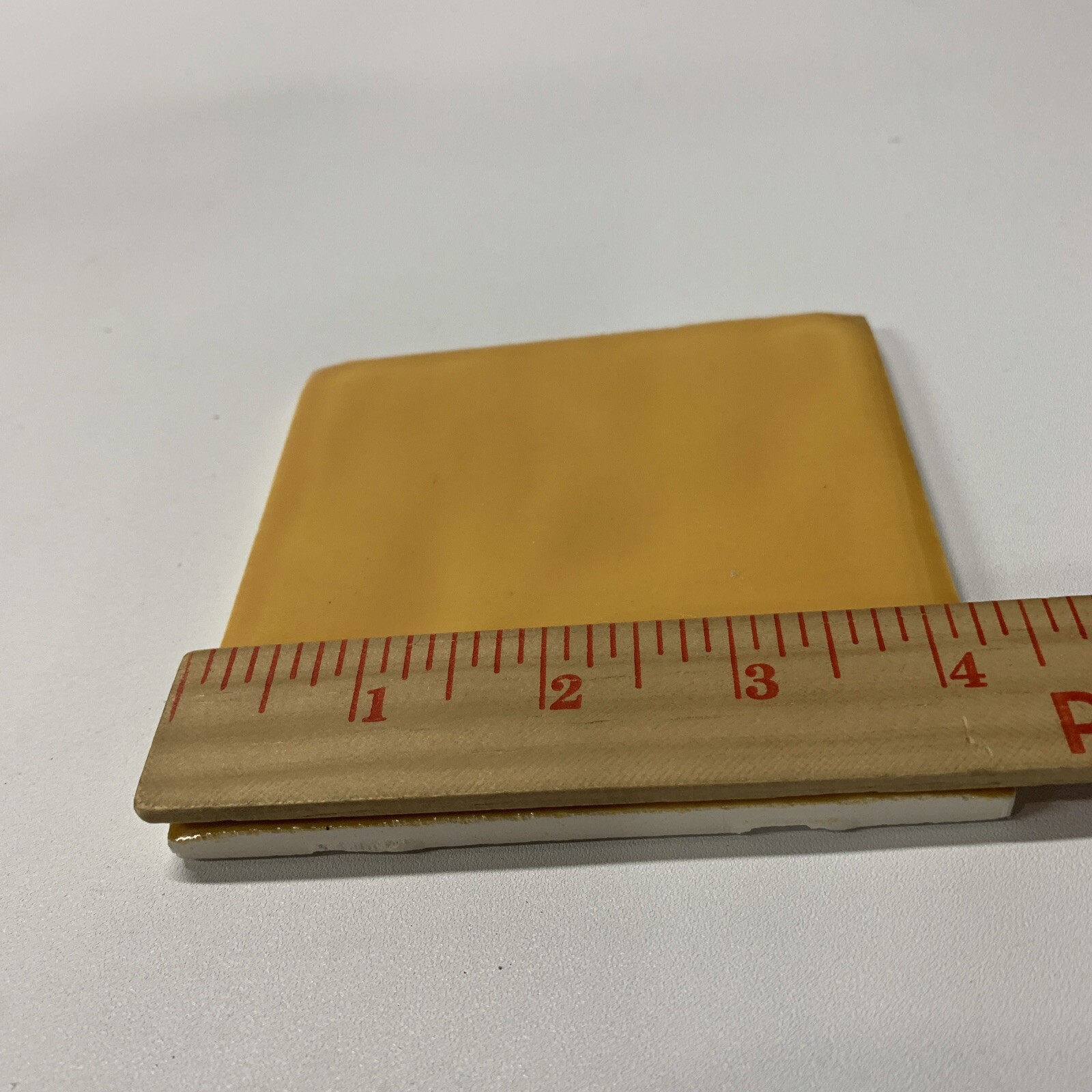Dark Yellow Ceramic Tile 4 1/4 Vintage FT Mid Century Modern 4×4 Yellow