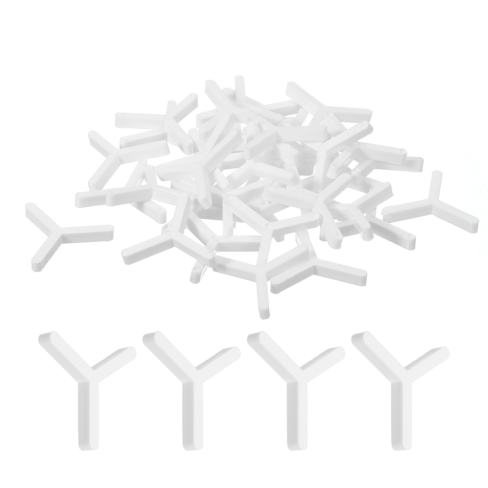 200Pcs Wall Floor Tile Plastic Y Type Spacers Tiling Tools 2mm 1/12 Inch White