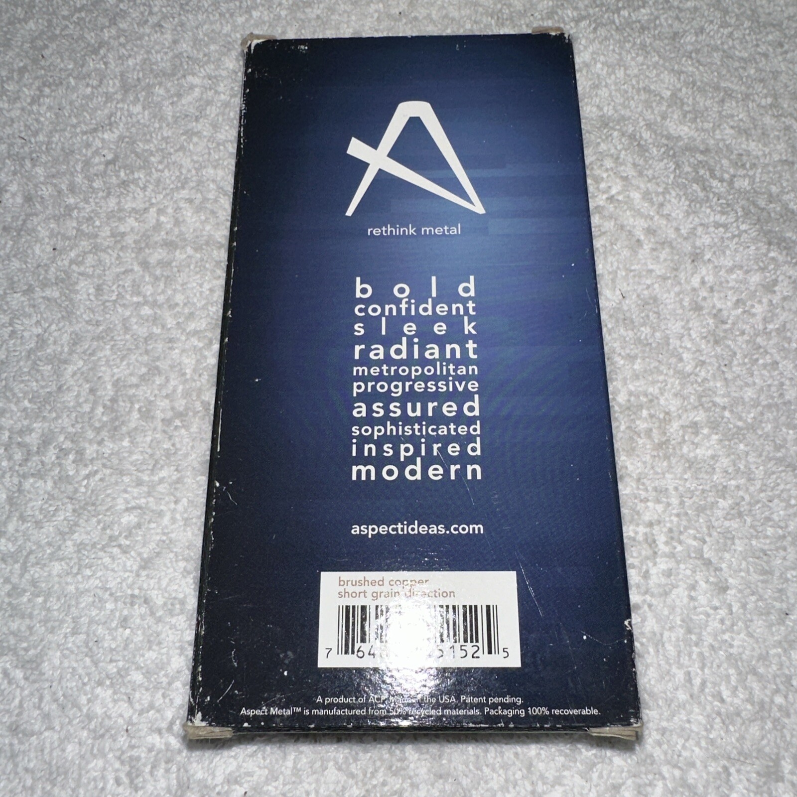Aspect Copper peel and stick Tiles Short Grain Direction New in Box