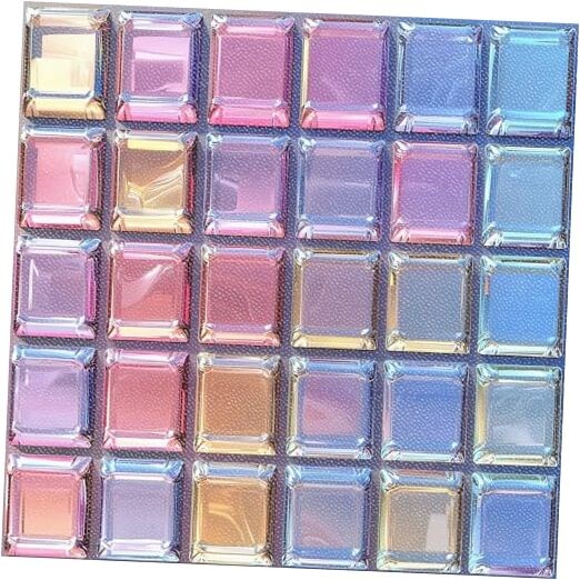 10PCS 12×12 Inch Iridescent Pink Blue Gem Look Floor Tiles Peel and Stick