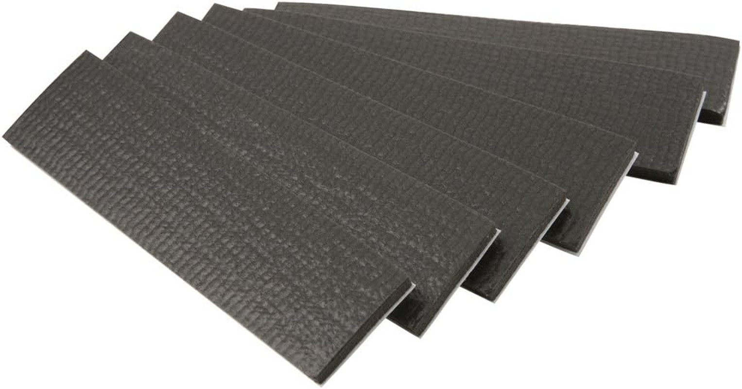 Self-Stick Non-Slip Surface Grip Pads – (6 pieces), 1″ x 4″ Strip – Black – 4739