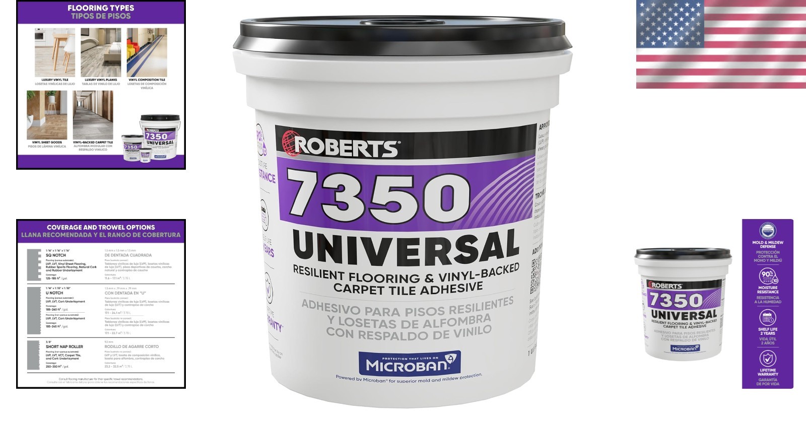 Resilient Flooring Adhesive – 1 Gal, Microban Protected for Durability