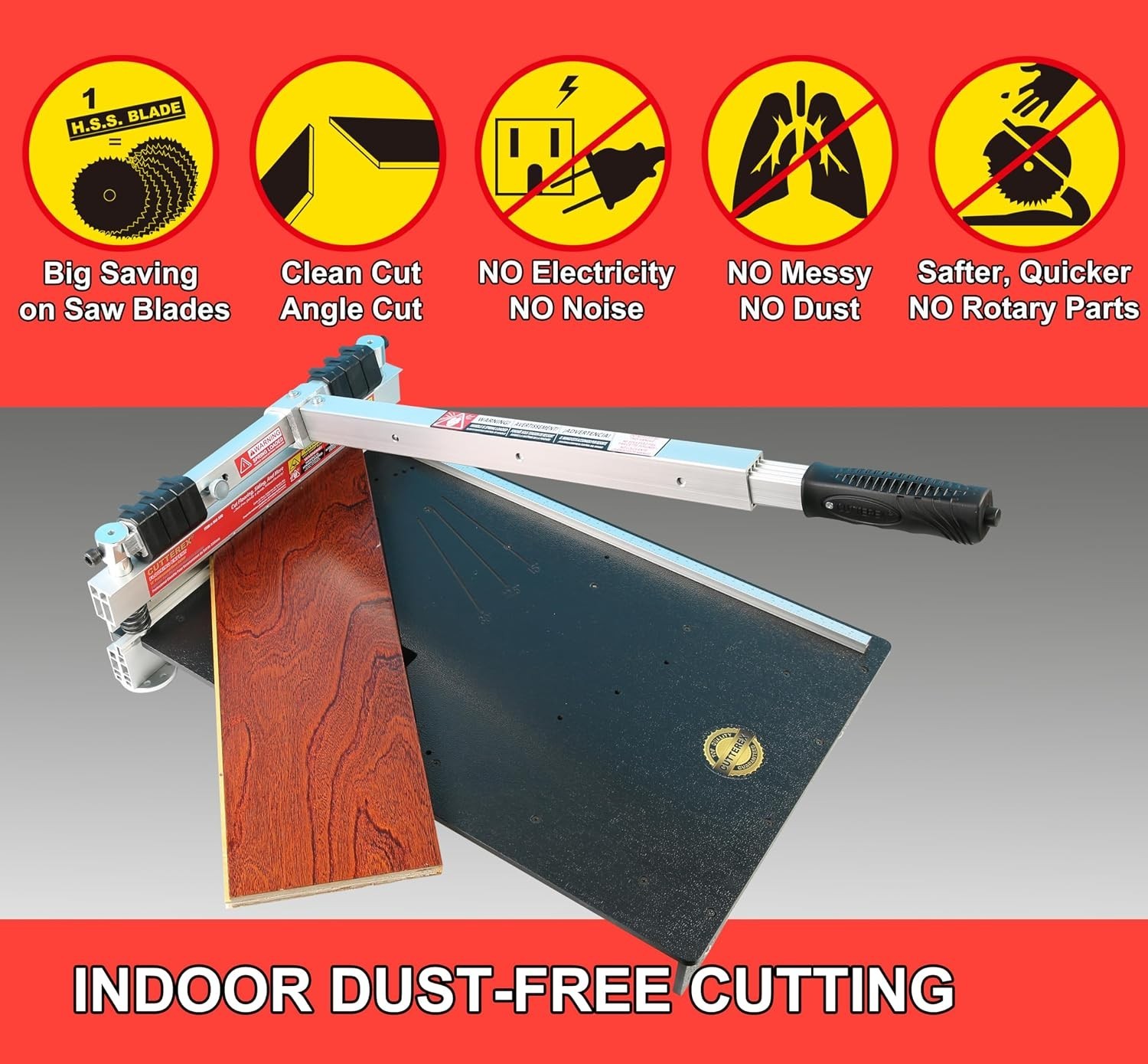 Cutterex 13 Inch Heavy Duty Vinyl Floor Cutter Multi Layer Flooring