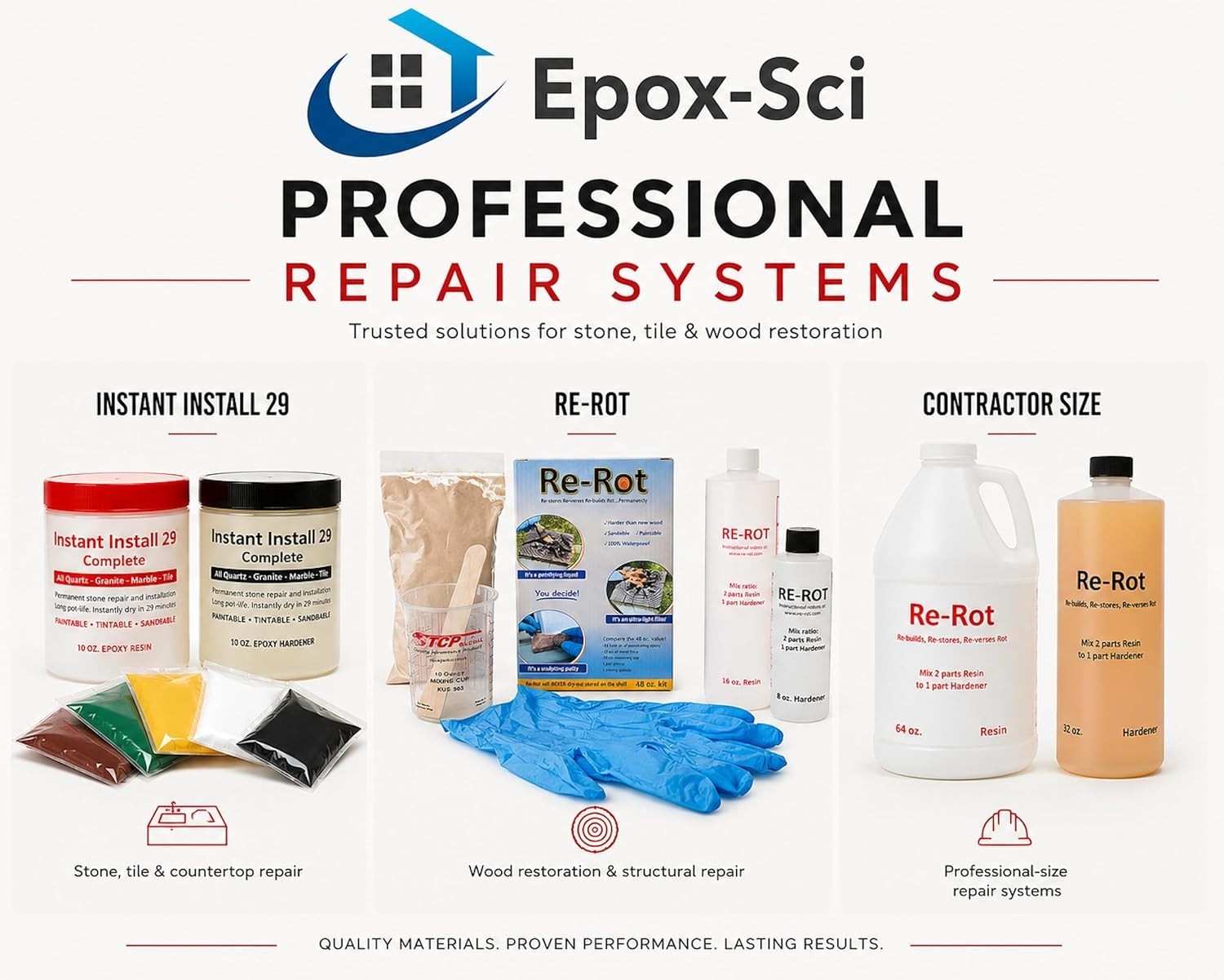4 oz II29 Stone Kit – Durable Epoxy with EZ-Tint Colors for All Countertops