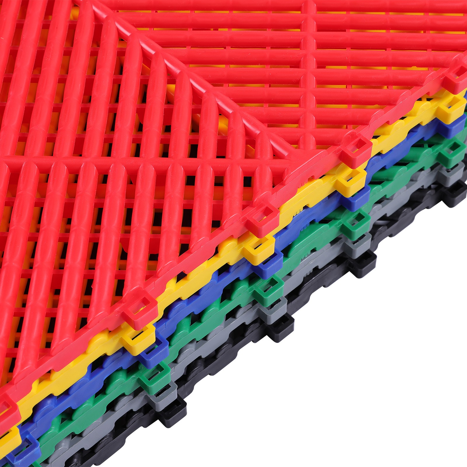 Garage Floor Tiles 2.5 Ton Load Bearing Dual Layer Heavy Duty Interlocking Mats
