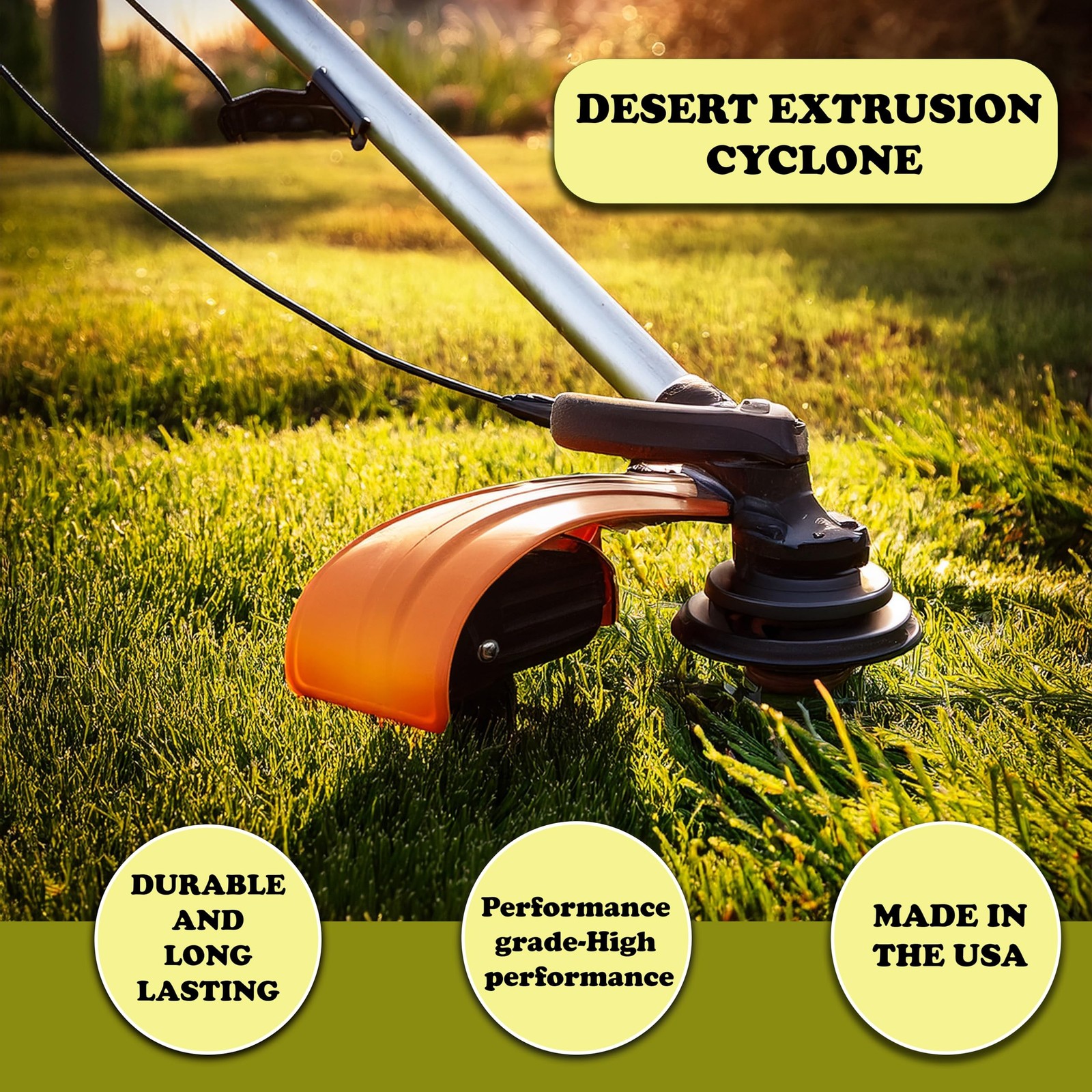 Desert Extrusion Cyclone CY095S3 .095″ x 855′ Commercial Trimmer Line Orange …