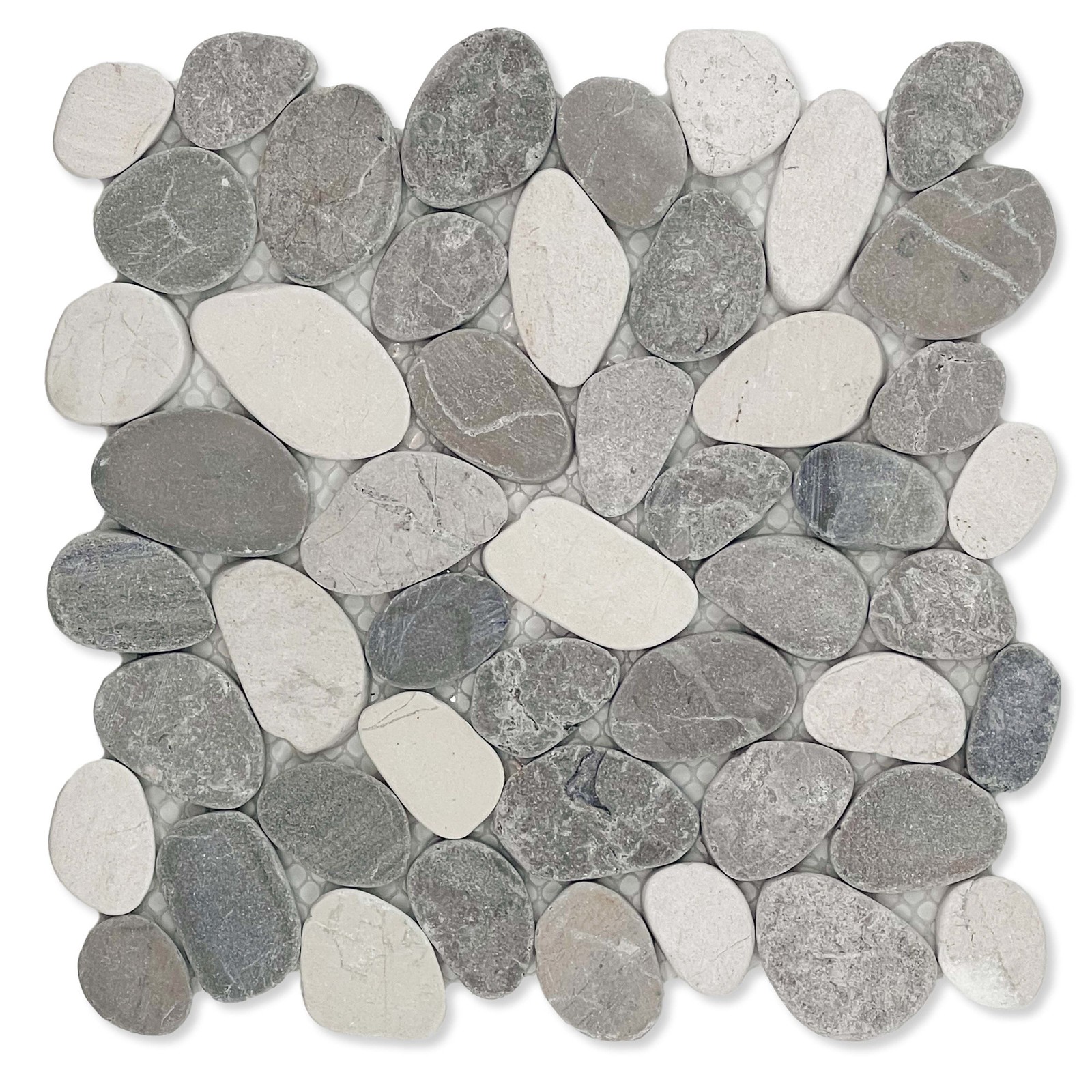 Cruz Bay Studio XS3 Sliced Pebble – 11″ x 11″ Pebble and Rock – Earl Grey