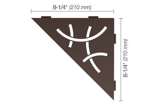 Schluter SHELF-E – Triangular Curve Design – Bronze – SES1D6TSOB