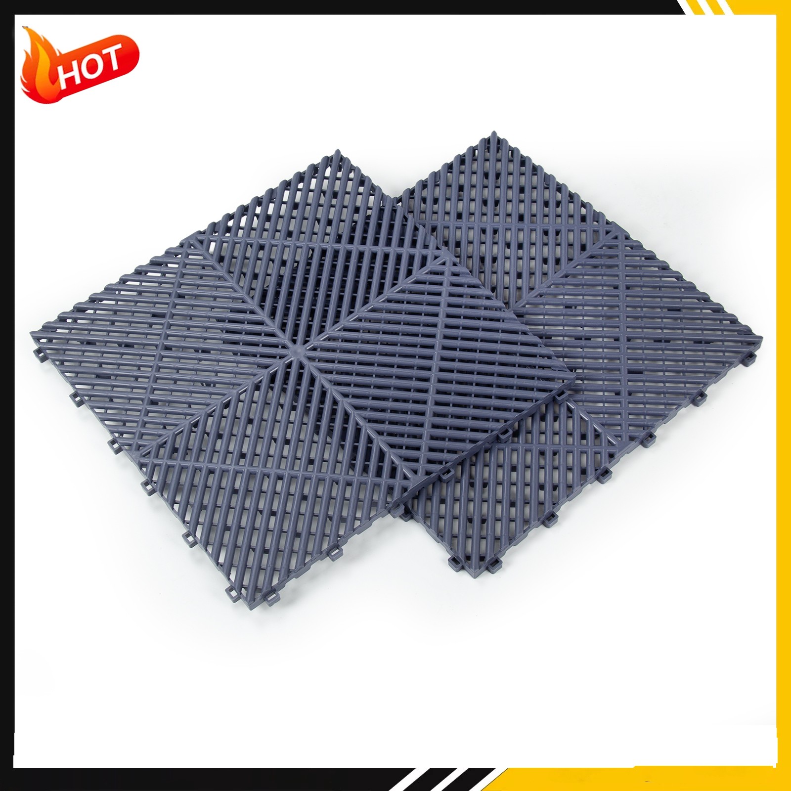 25Pcs Vented Water Drainage Interlocking Garage Floor Tiles 15.75” x 15.75”