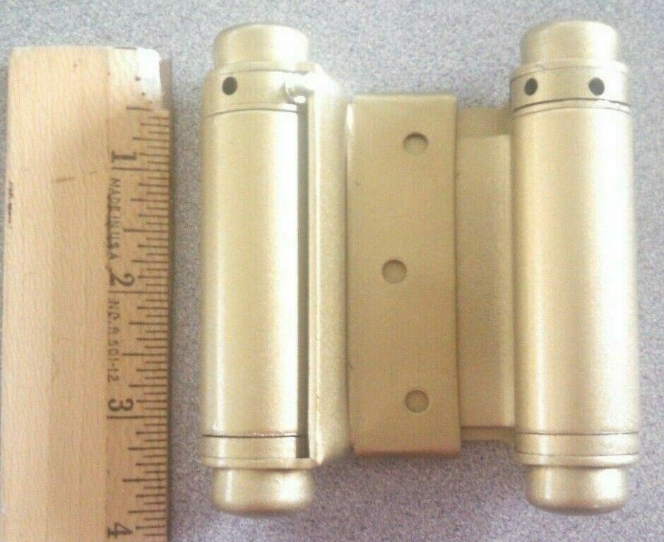 1 PAIR EQUAL TO BOMMER 3029-3 3″ SPRAYED BRASS DOUBLE ACTING SPRING HINGE