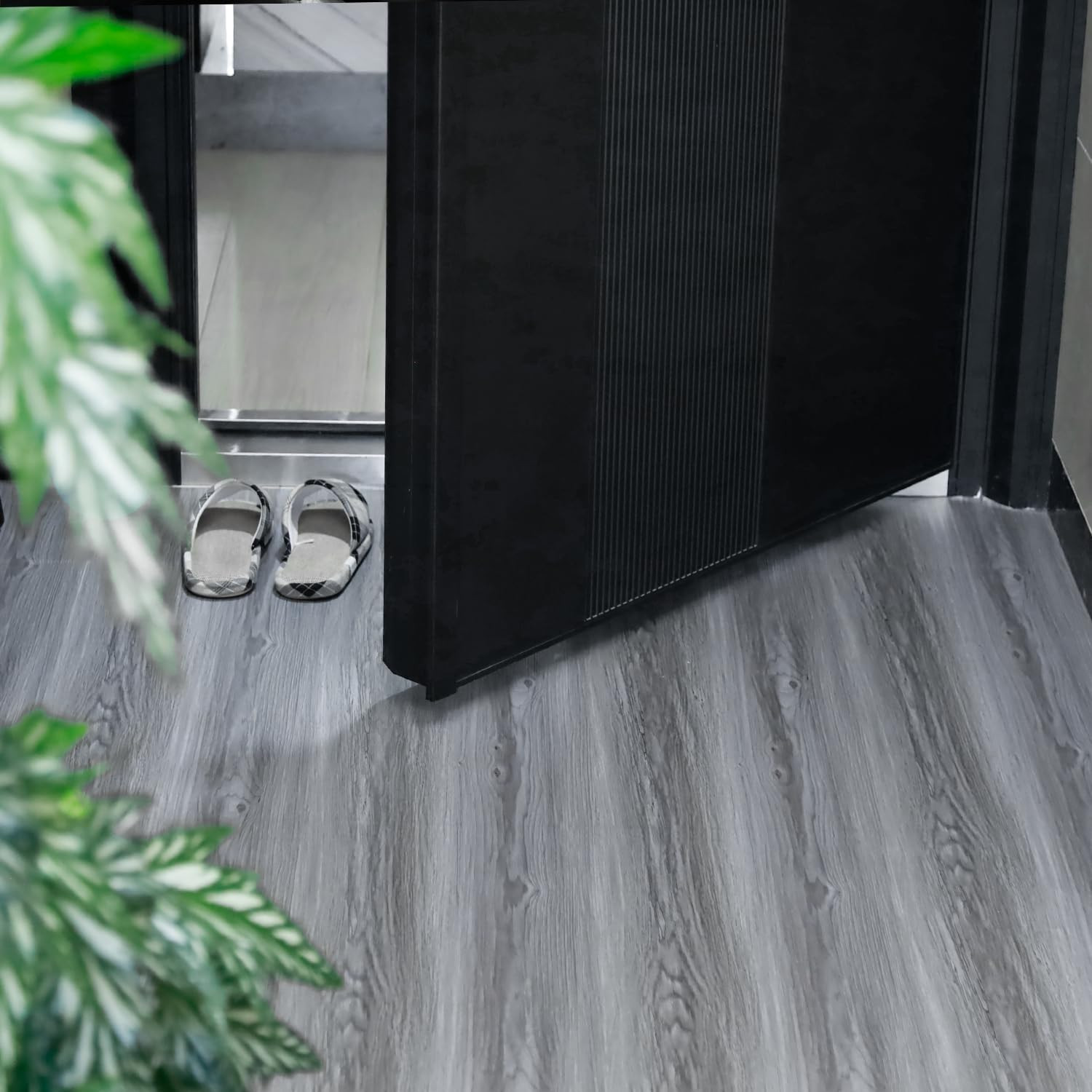 Wood Grain Peel and Stick Floor Tiles – 11.8” Width, Full Roll Length of 118″…