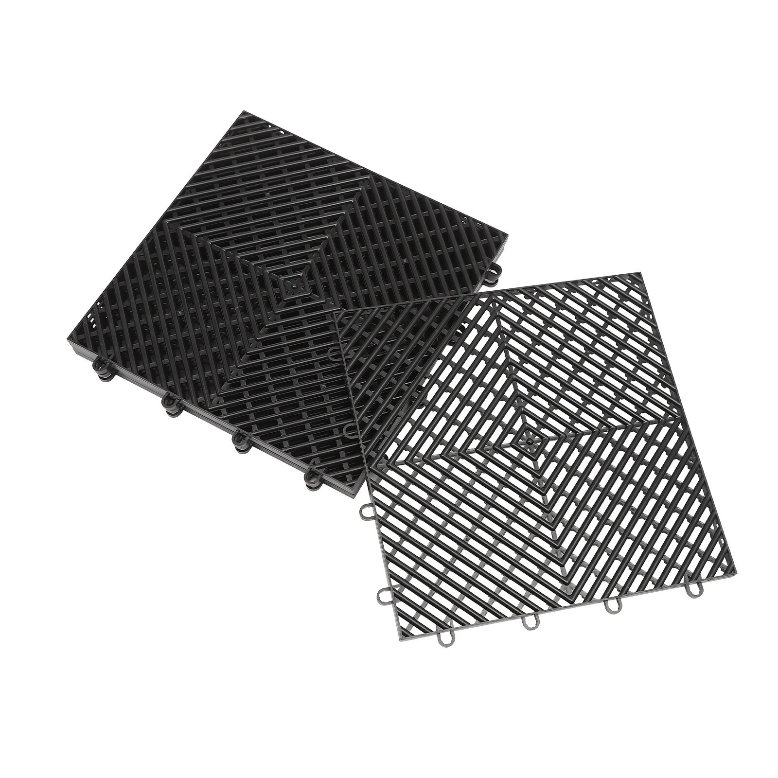 12×12″ Interlocking Garage Floor Tiles 55 PCS Deck Tile Snow Water Drainage
