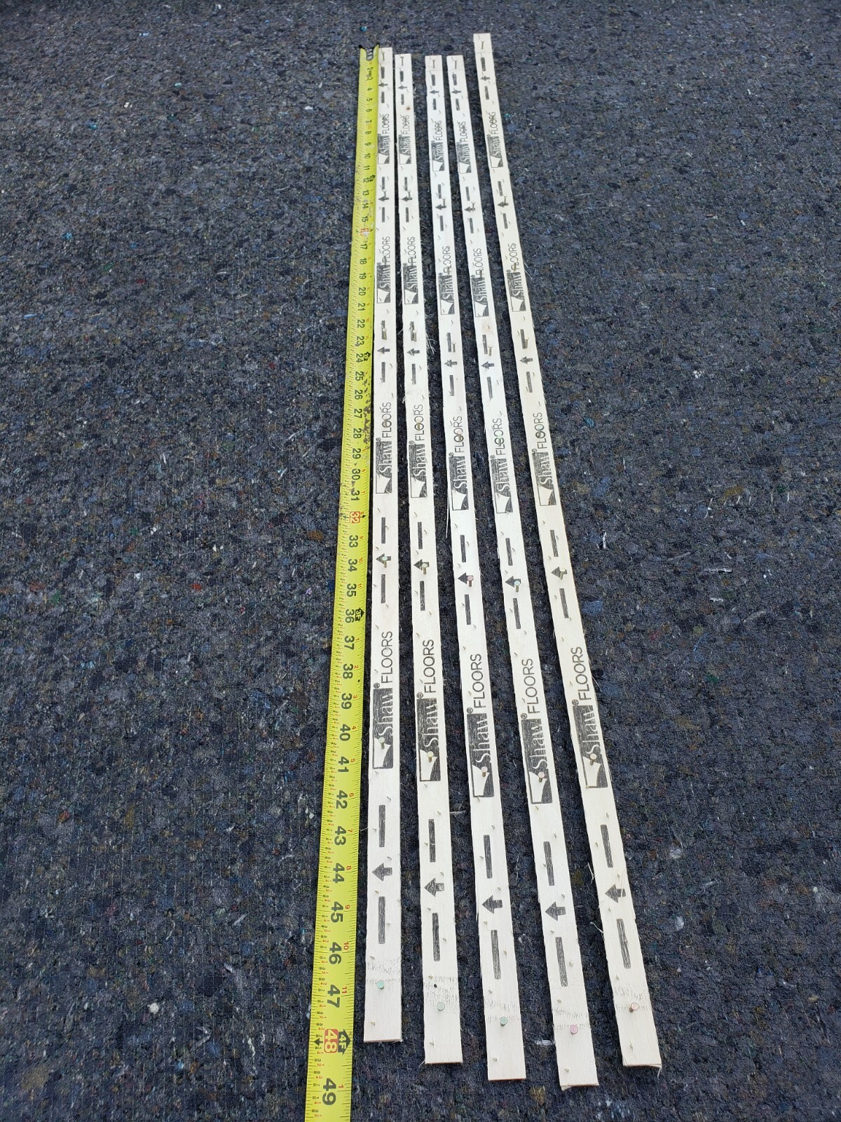 Carpet Tack Strip for Wood Subfloors By Shaw Floors 4 Ft 5 pack 20 linear feet