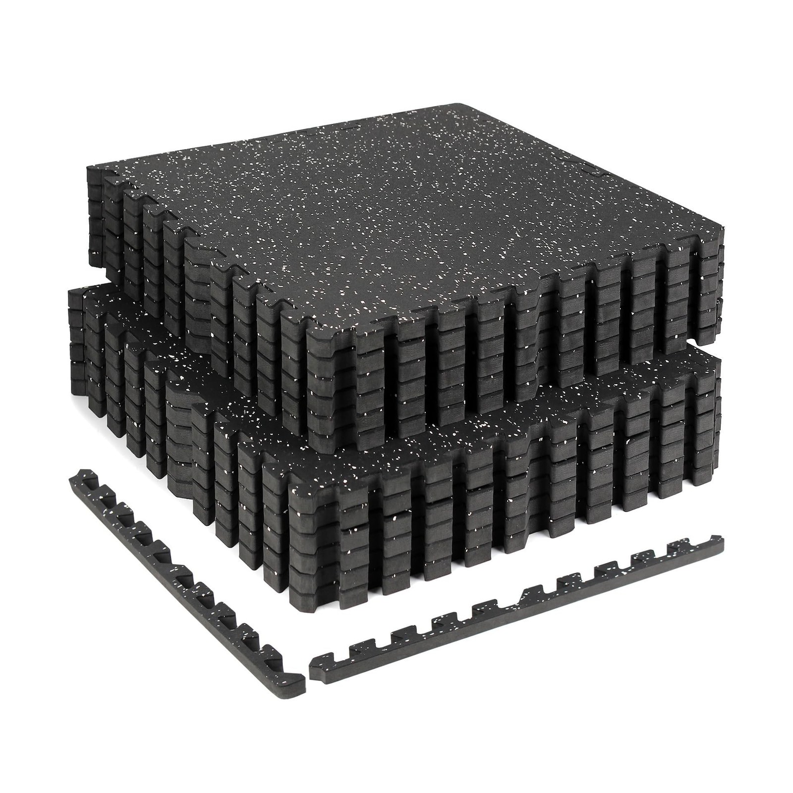 0.79in Extra-Thick 48 Sq Ft Exercise Equipment Mats, 12 Tiles Rubber Top EVA …