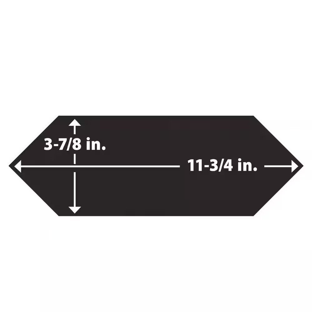 Kite Black 3-7/8 In. X 11-3/4 In. Porcelain Floor and Wall Tile (11.2 Sq. Ft./Ca