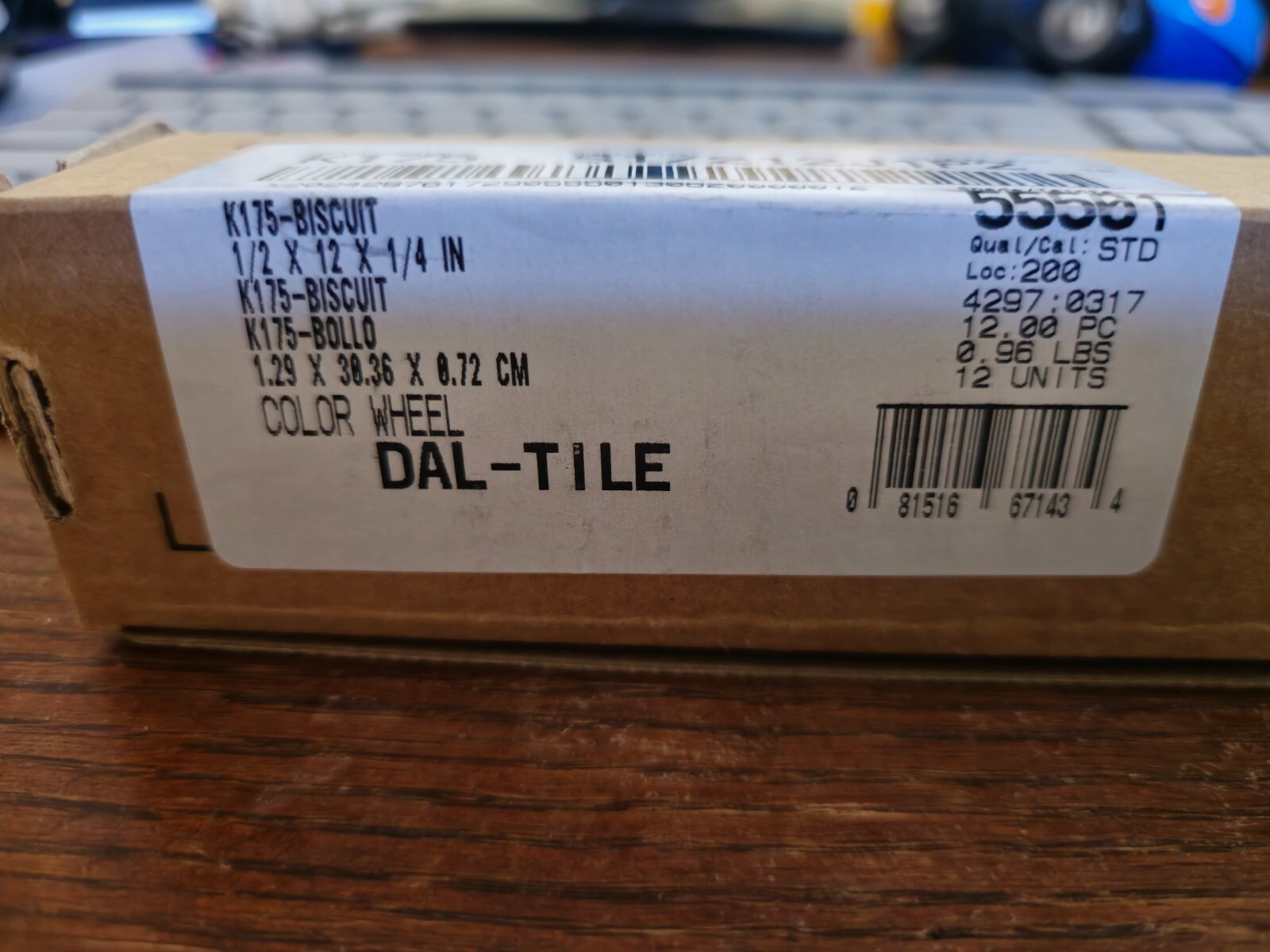 12 Daltile Color Wheel 1/2 X 12 Jolly Ceramic Wall Tile Trim Pcs. K175 Biscuit