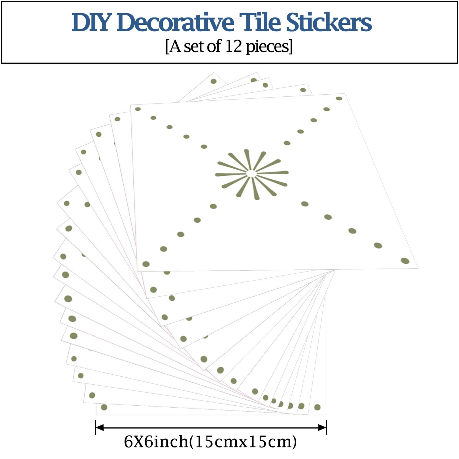 Peel & Stick Wall Tile Stickers 12 PCS Backsplash Self Adhesive 6″ x 6″, Deco…