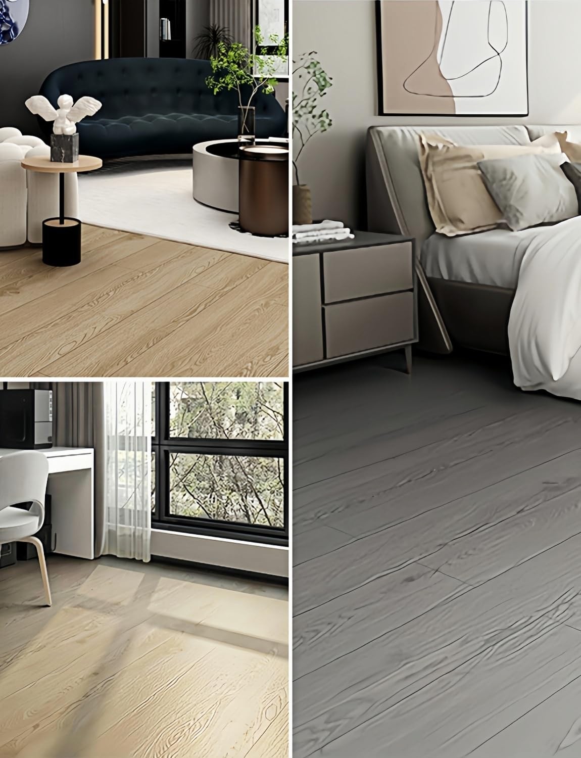 15.7 Wide Vinyl Flooring Roll 12.86 Sq.ft -FOGZUVR Peel and Stick Floor Tiles…