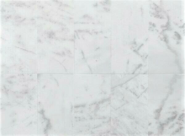 Carrara White 6×12 Honed Straight Edge Marble Tile Wall Backsplash Kitchen Bath