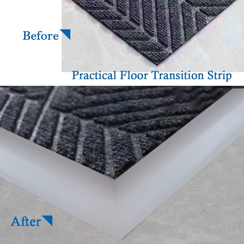 Floor Transition Strip Self Adhesive Carpet & Flooring 5mm, 20Ft, Gray
