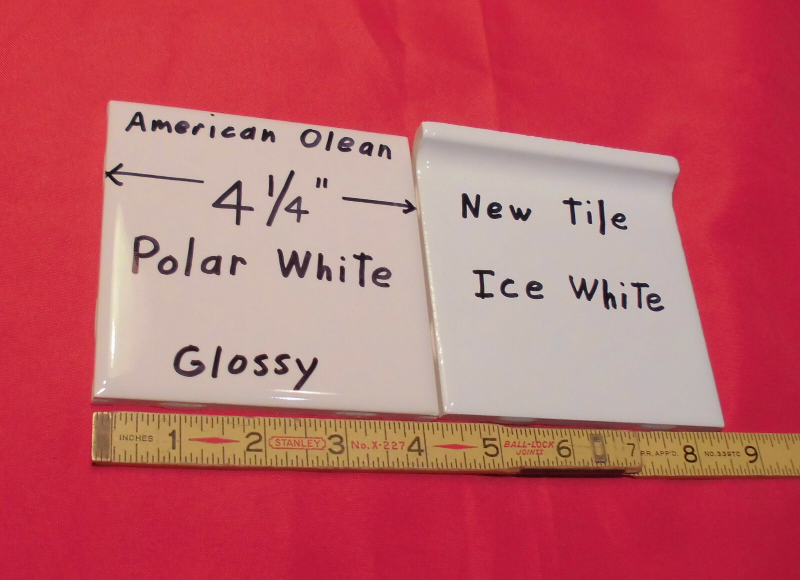 1 pc. Polar White Color: Glossy Ceramic Tile by American Olean Co. New, Mint