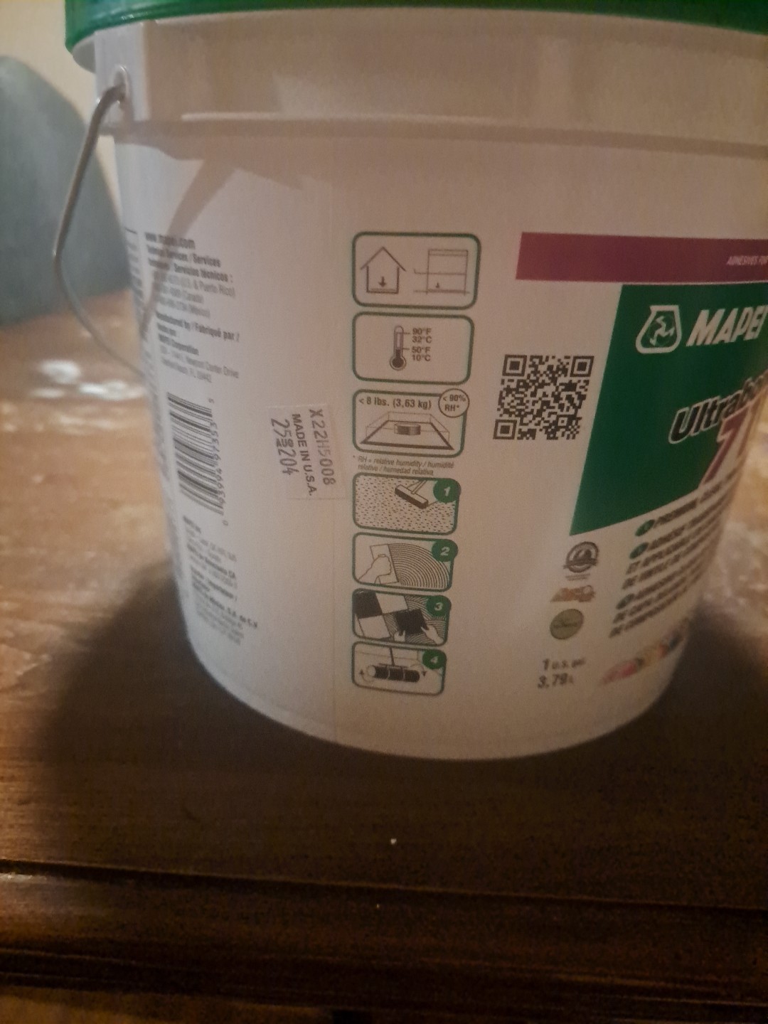 MAPEI Ultrabond ECO 711, 1 Gallon Bucket For Vinyl Flooring. VCT Adhesive. NEW