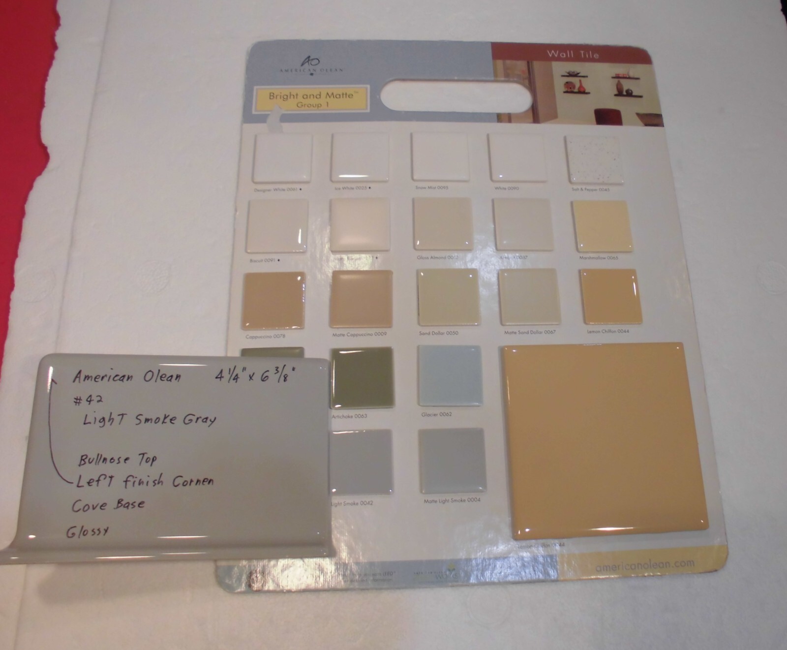 1 pc. Light Smoke Gray: base/cove Ceramic Tile: 4-1/4″ X 6″ Left Finish Corner