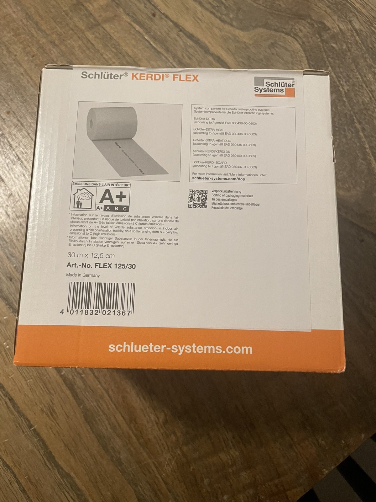 NEW Schluter Kerdi Flex 125/30 waterproofing Strip Membrane 5″ x 98.4′