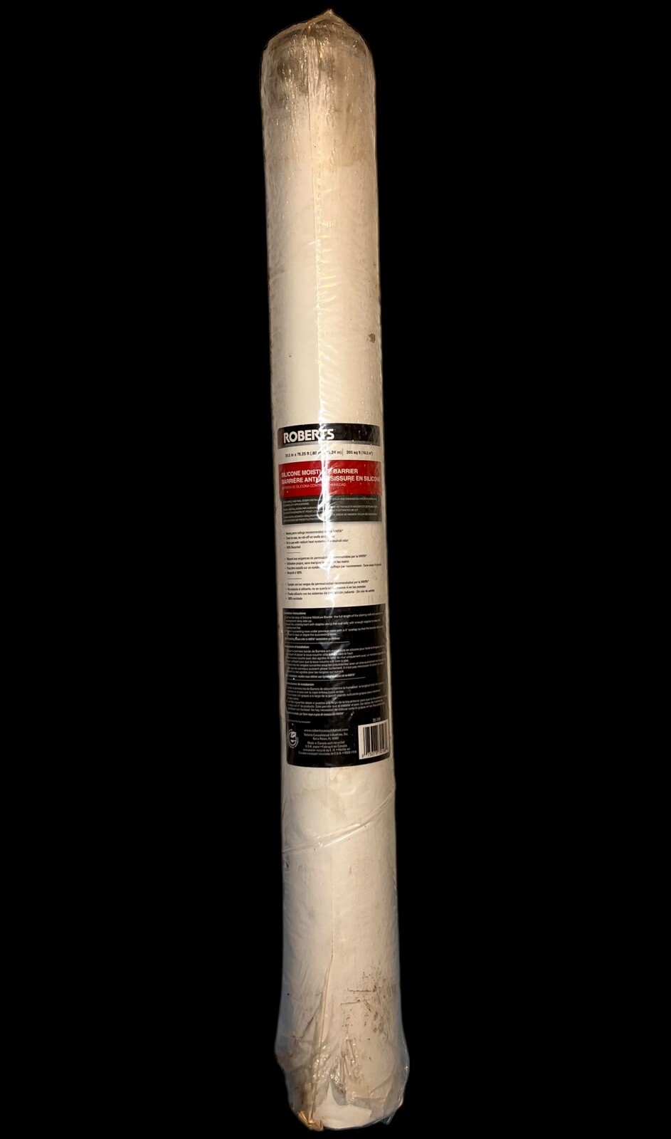 ROBERTS 70-198 Silicone Moisture Barrier 200 sq 31.5 in. x 76.25 ft. x 6 mil