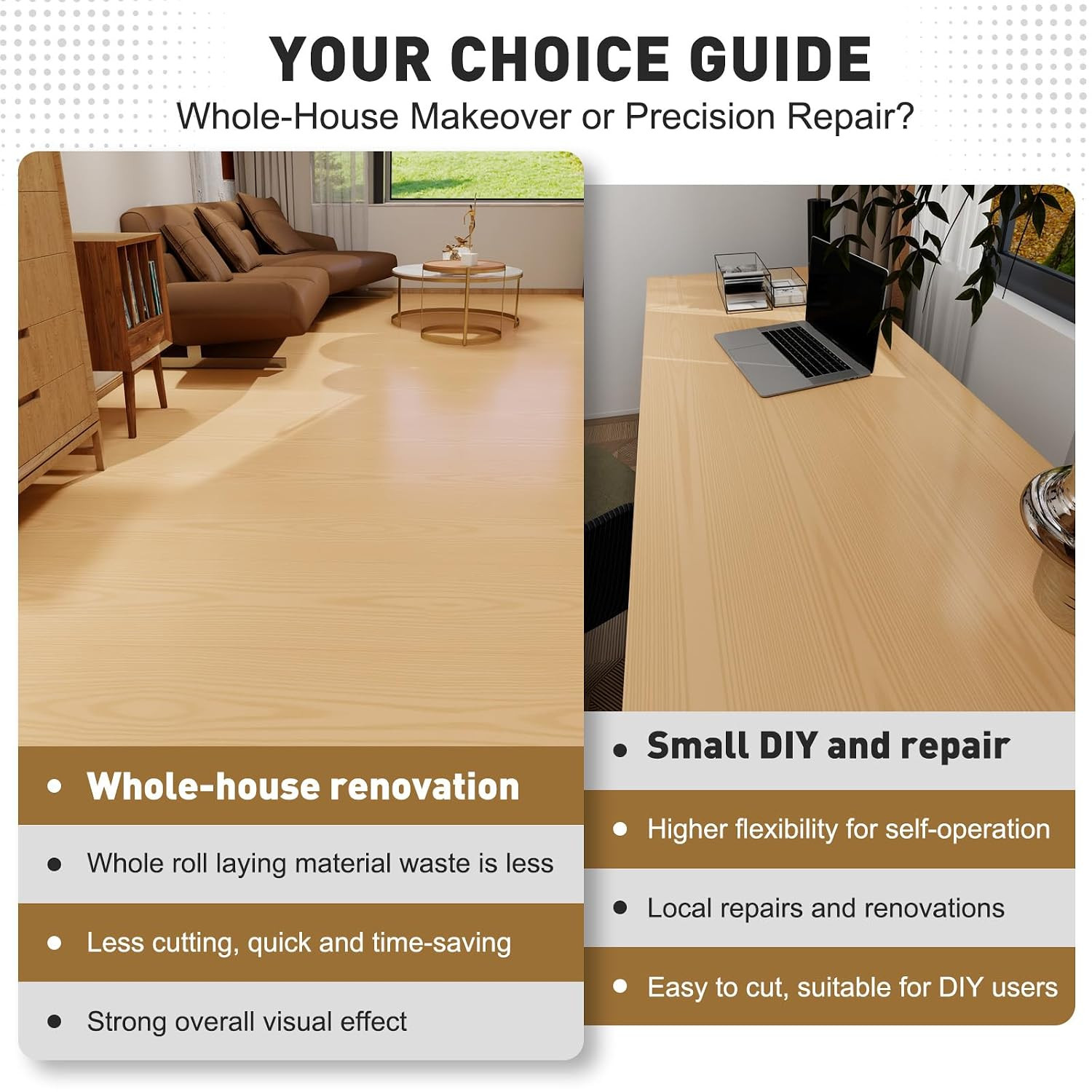 Wood Grain Peel and Stick Floor Tiles 11.8″ X 118″ Roll, Self Adhesive Vinyl Flo