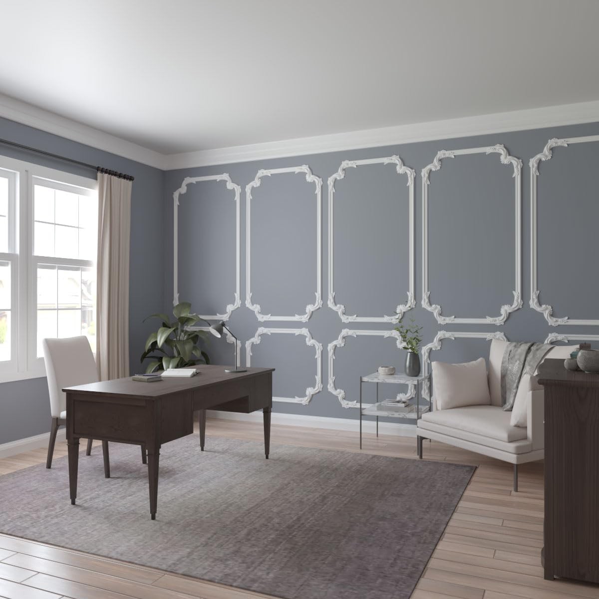 Claremont Corner Panel Moulding, PML12X12CL, 12 1/2W x 12 1/2H, Primed, Wall