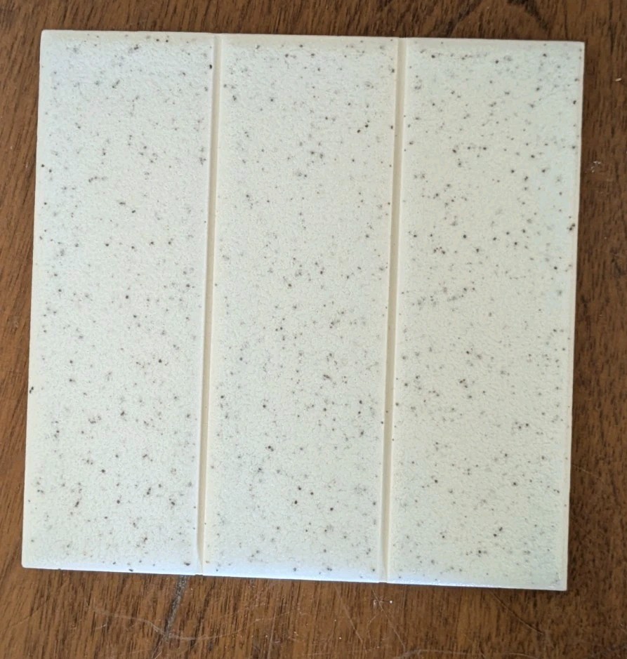 1 pc. Crystal Ceramic Tile: Salt & Pepper, American Olean 4-1/4″ Scored in 3rds
