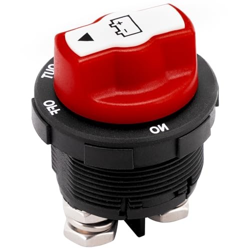 Mini Battery Switch Disconnect for Marine Boat Car Off-Road Panel Mount-100A