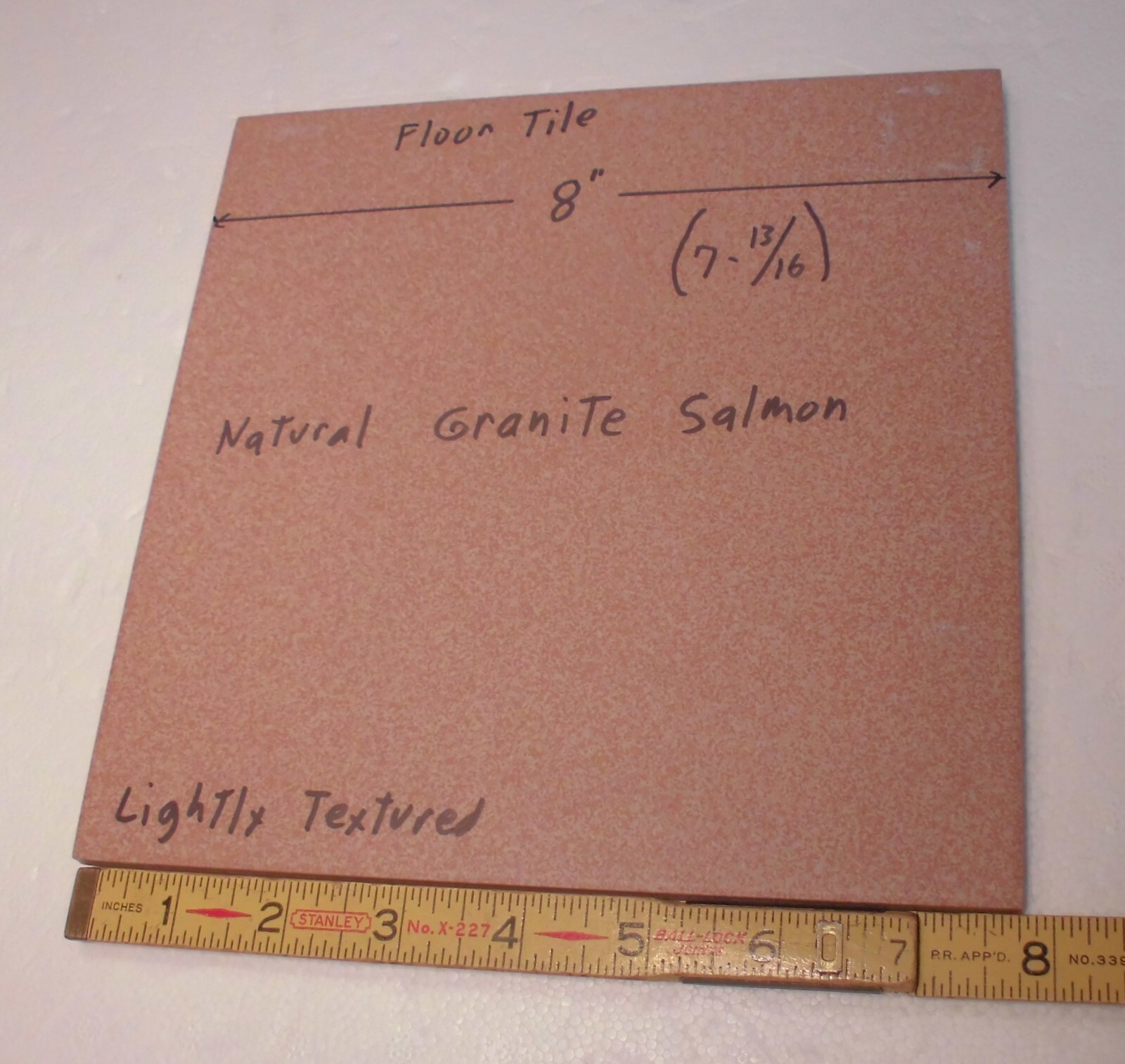 1 pc. Speckled Granite Salmon – Maroon: 8″ Porcelain-Italian-Floor-Tile, New