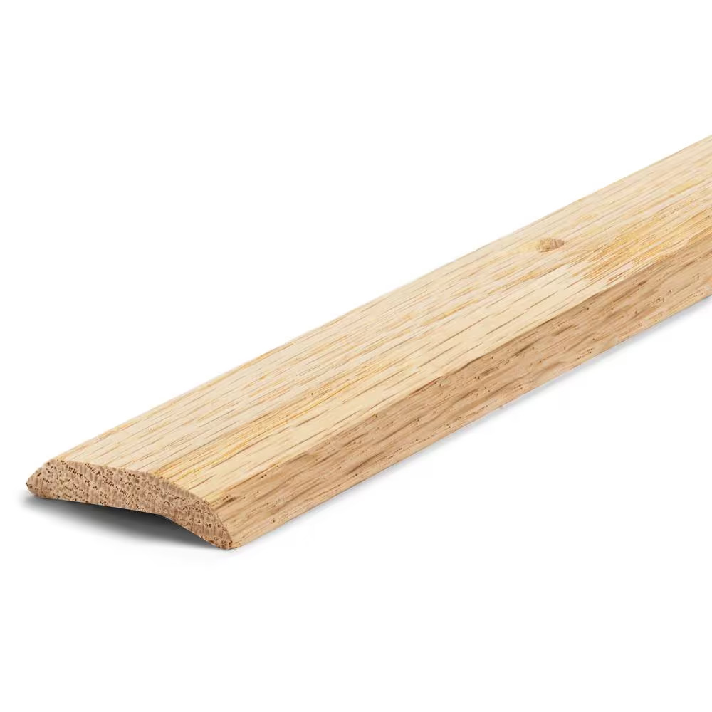 Carpet Trim Transition Strip Oak Hardwood 1-7/16 in. x 36 in Sturdy Brown Wood