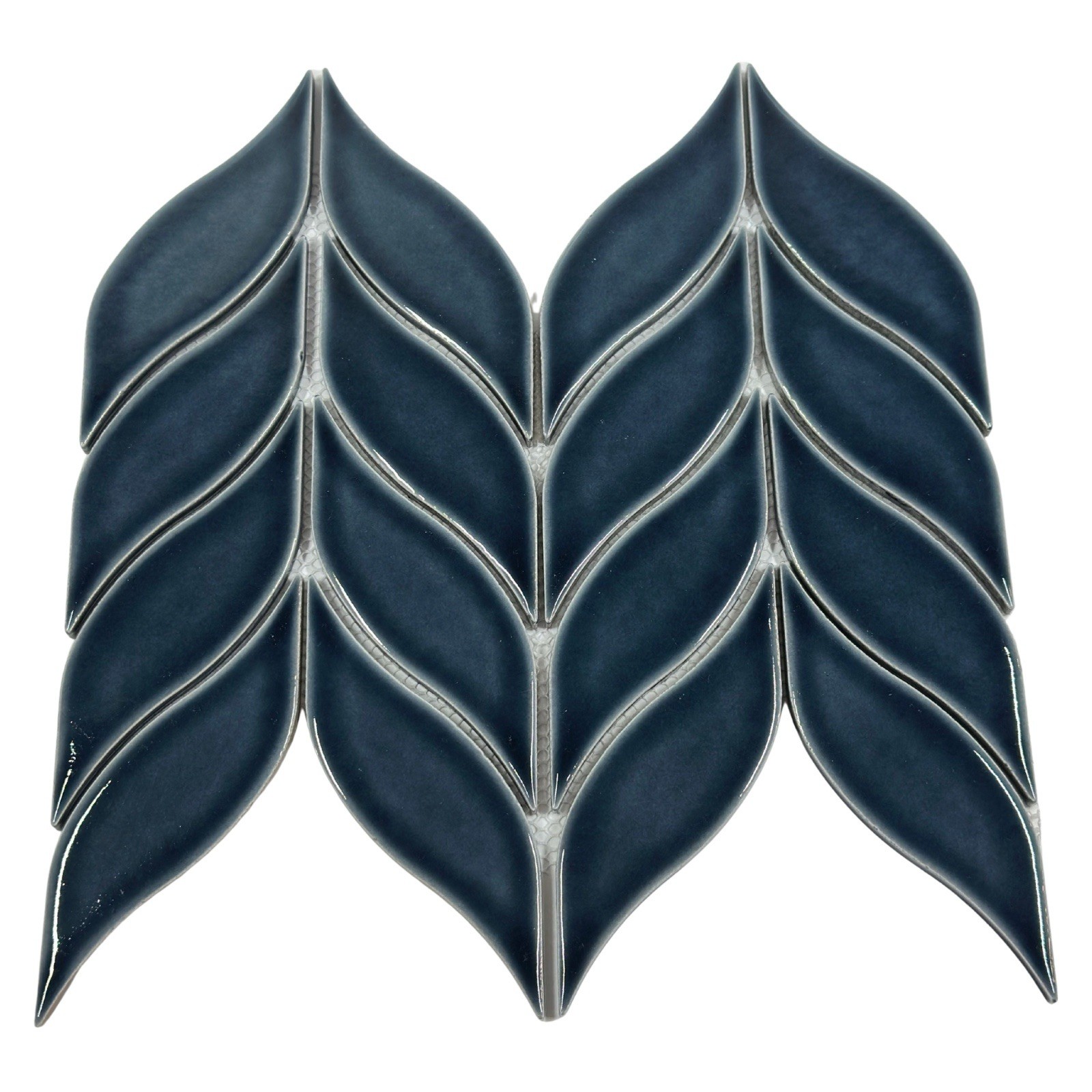 SOCI SSE-888 Winspear Navy Glossy Cambria Wall Tile Backsplash 10 Pack 11.5×12.5
